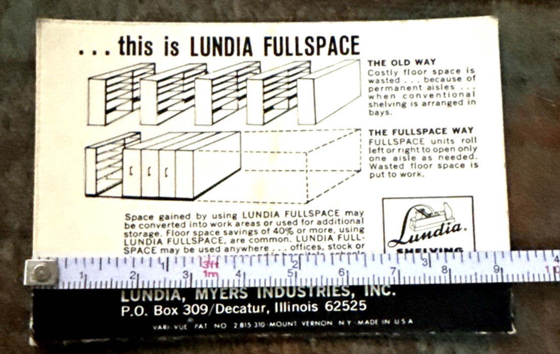 Vari Vue Lunia Shelving Myers Industries 1957 lenticular business card - photo 6