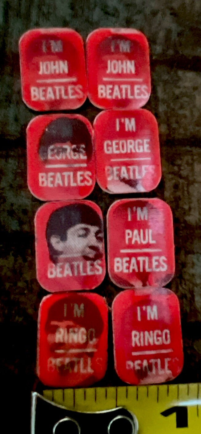 1960s Beatles vending Vari-Vue unused ring inserts set - photo 7