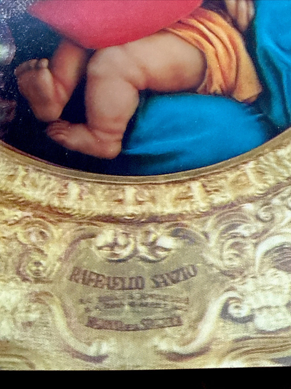 Vintage Toppan Japan 3D lenticular Madonna and child picture - photo 3