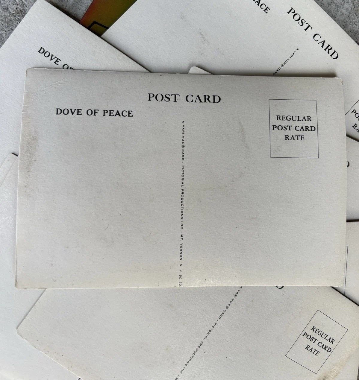 1960s Vari Vue Dove of Peace lenticular motion postcards - photo 5