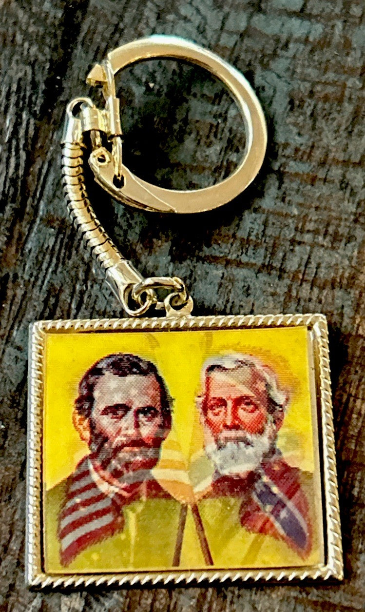 Vintage Vari-Vue lenticular Lee and Grant Civil War keychain - photo 2