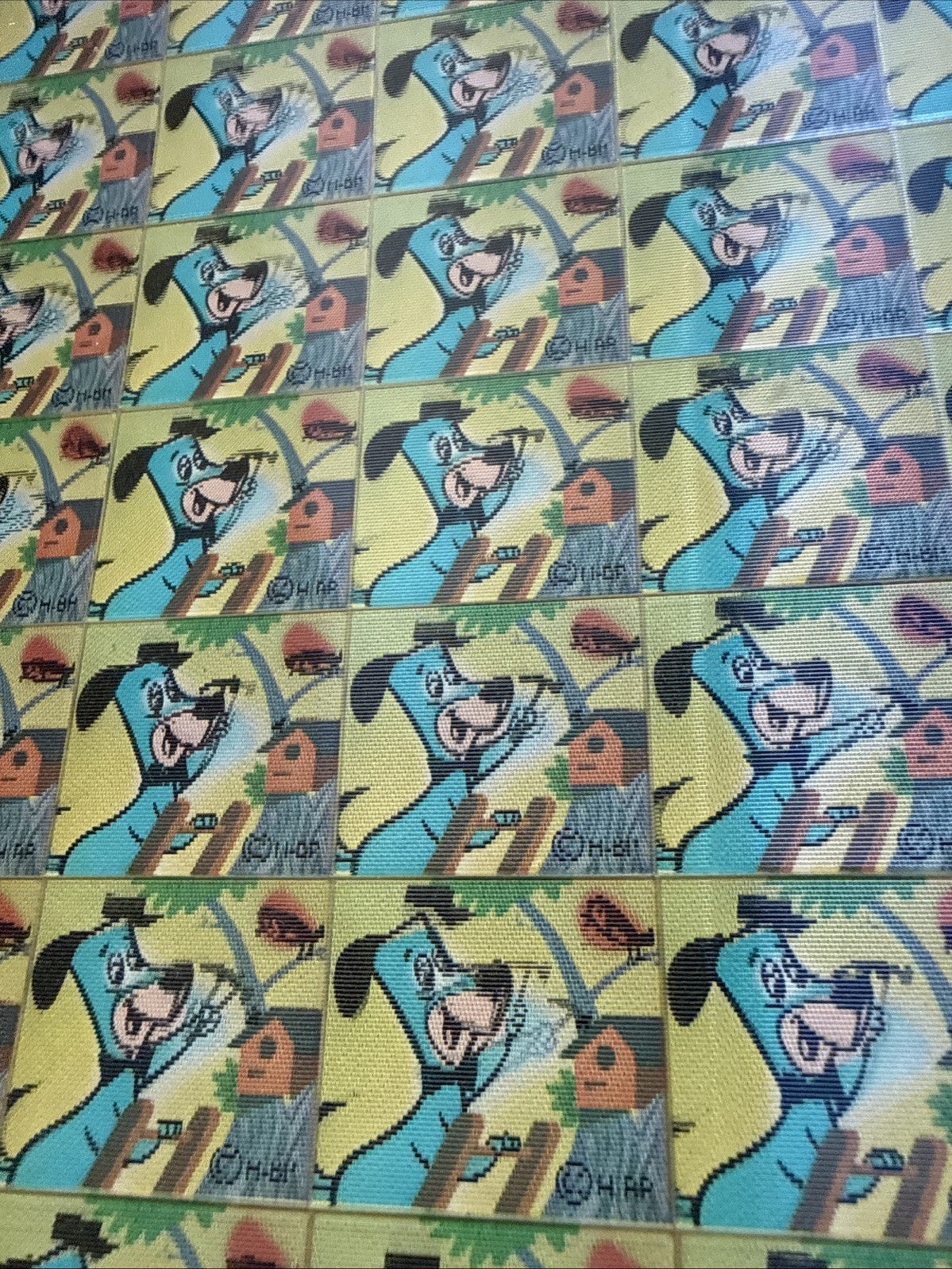 1960s Vari-Vue Huckleberry Hound uncut sheet of 42 lenticular flickers - photo 4