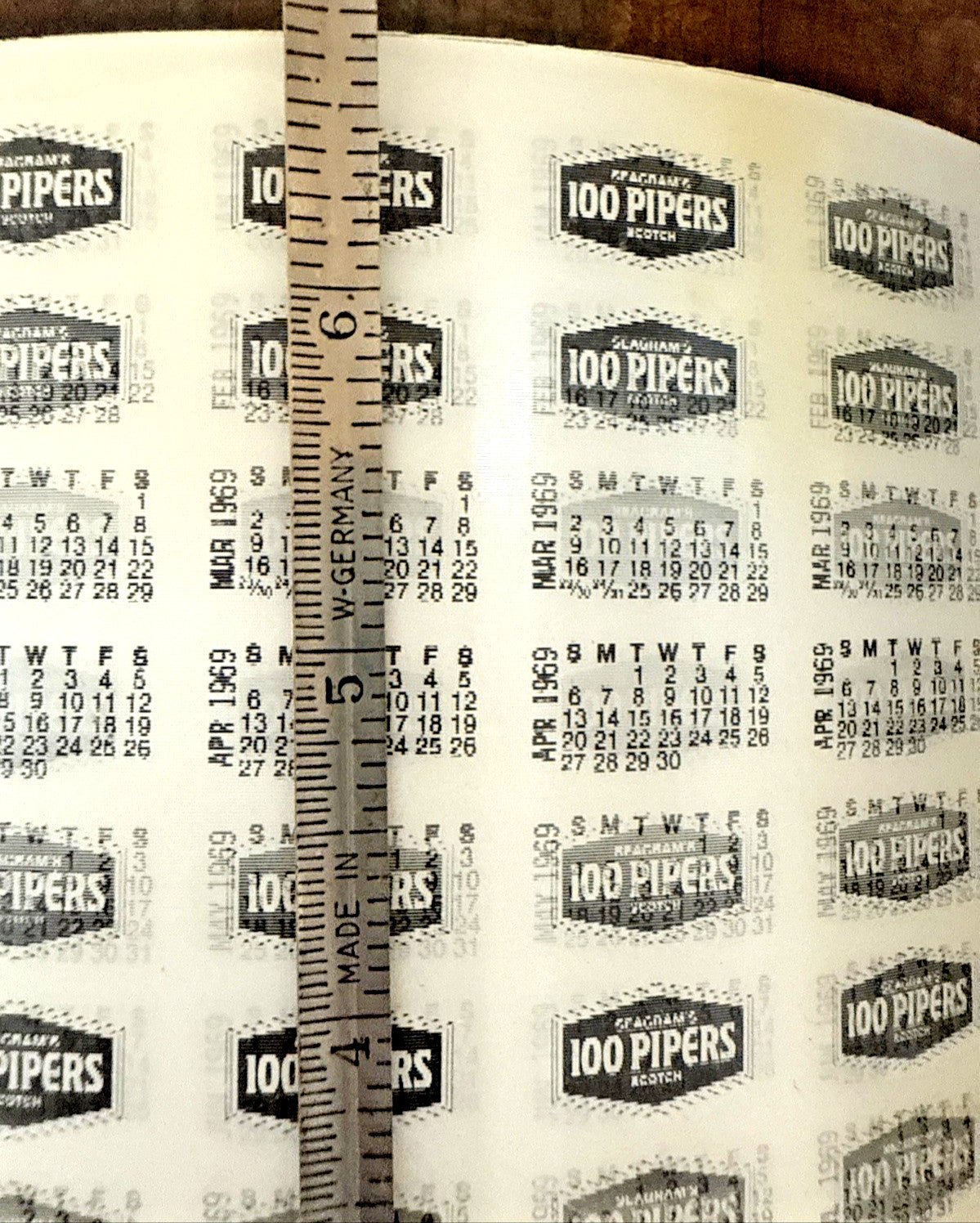 RARE 1969 VARI VUE RARE SEAGRAMS 100 PIPERS SCOTCH LENTICULAR CALANDER NOS - photo 6