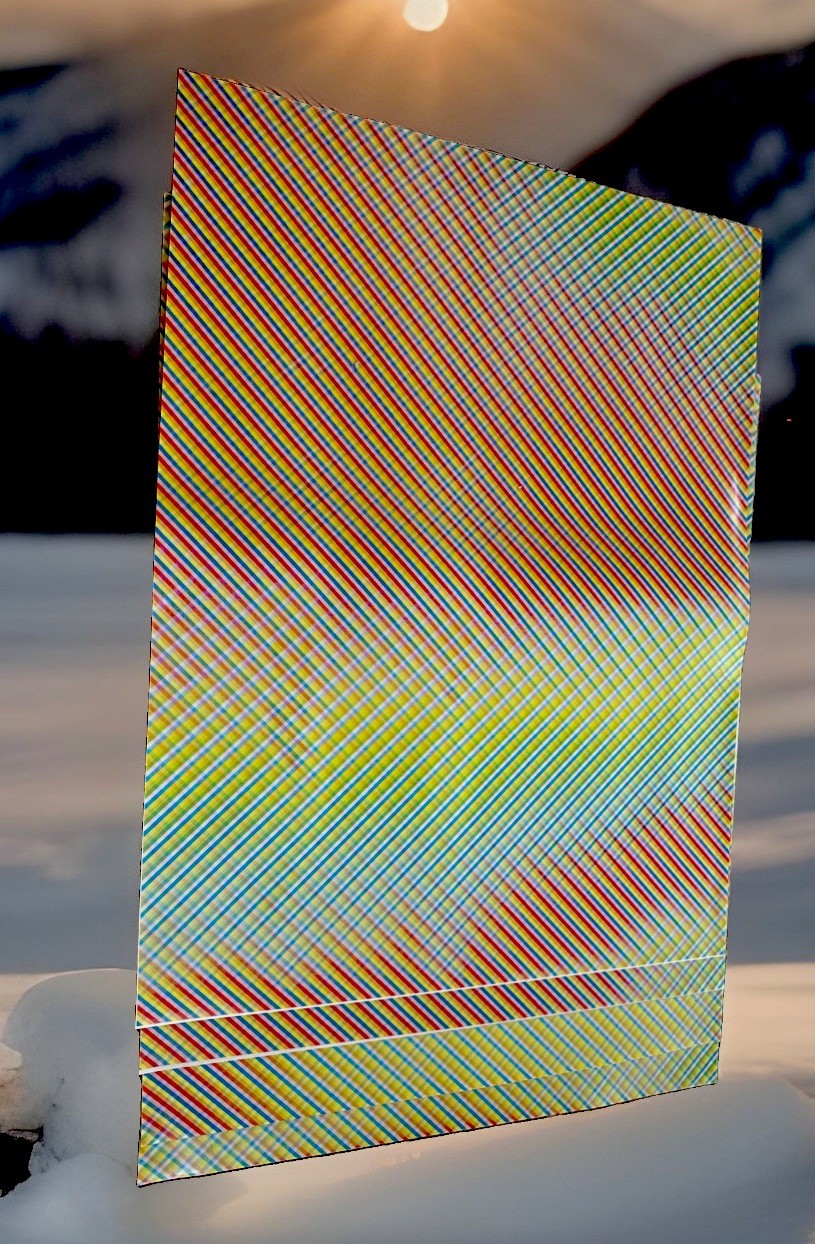 Vari-Vue lenticular soft vinyl moving motion large geometrical lot of 4