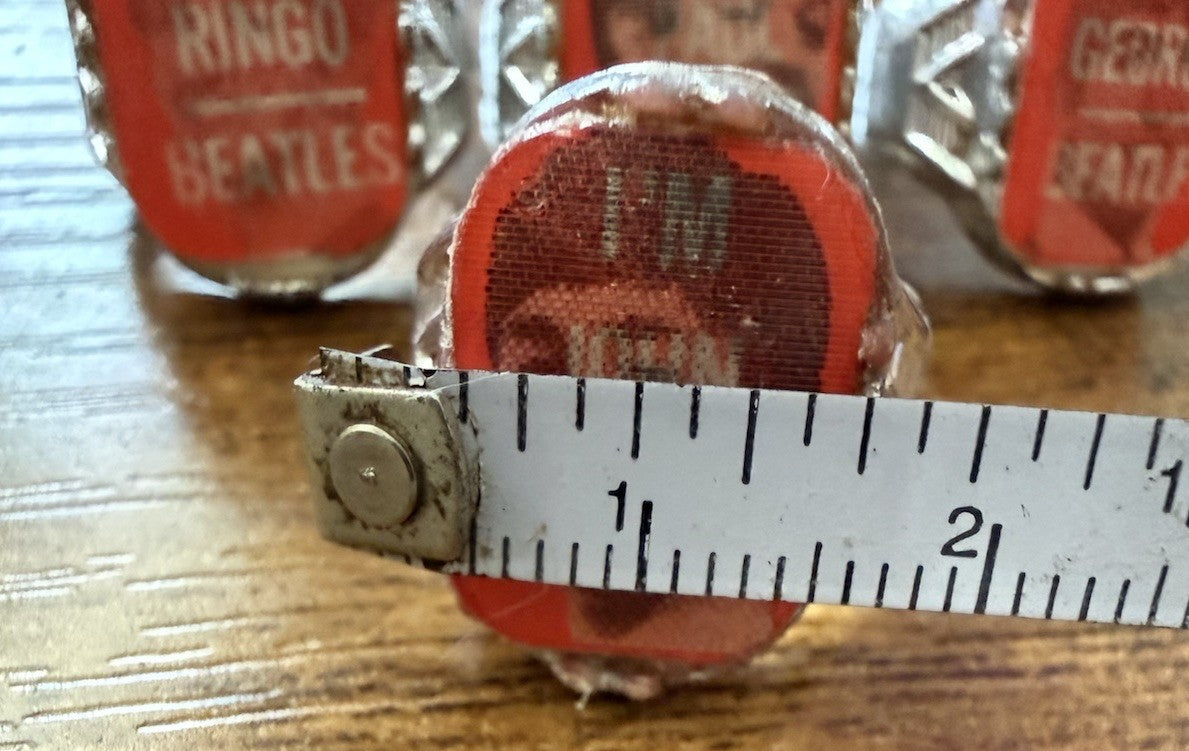 Vintage 1960s flasher flicker Beatles rings set of 4 - photo 11