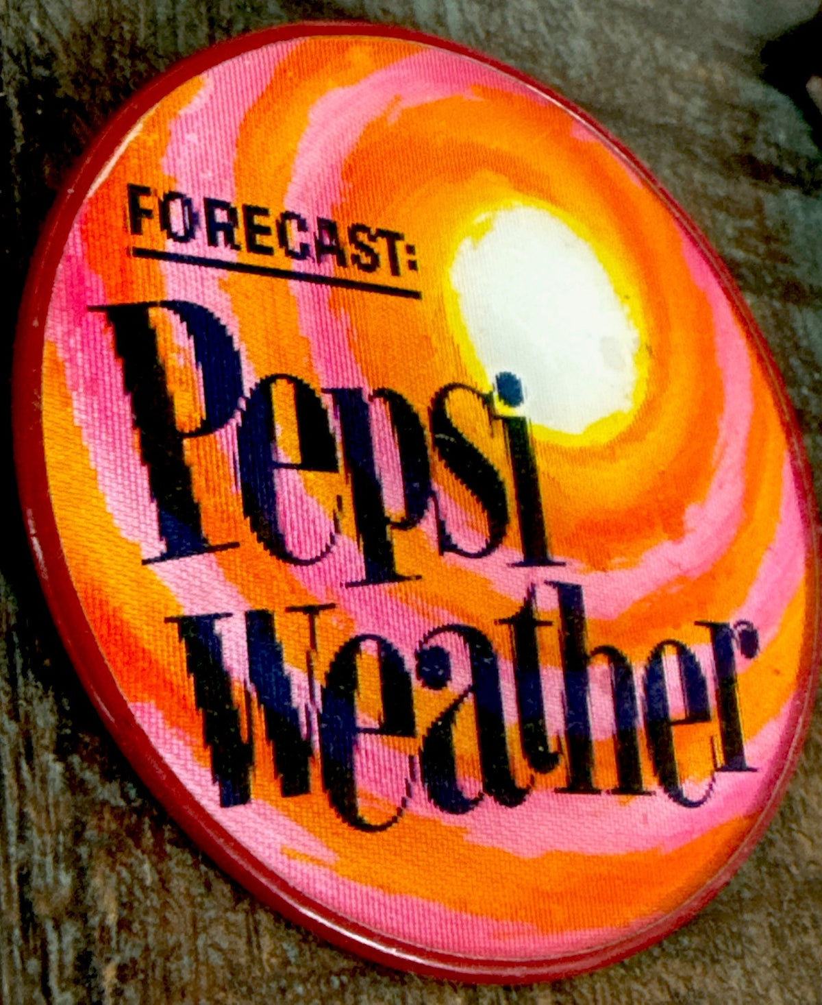 Forecast Pepsi Weather Pepsi Cola Vari-Vue lenticular button pin - photo 2