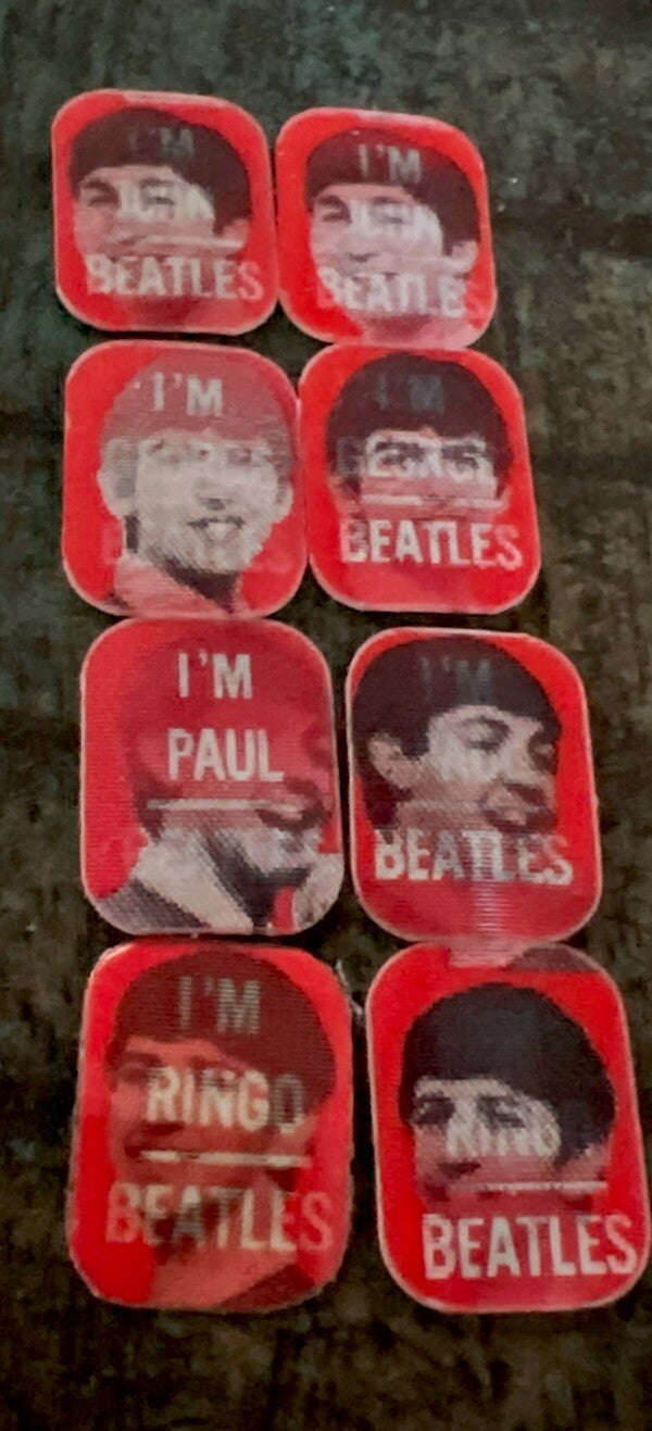 1960s Beatles vending Vari-Vue unused ring inserts