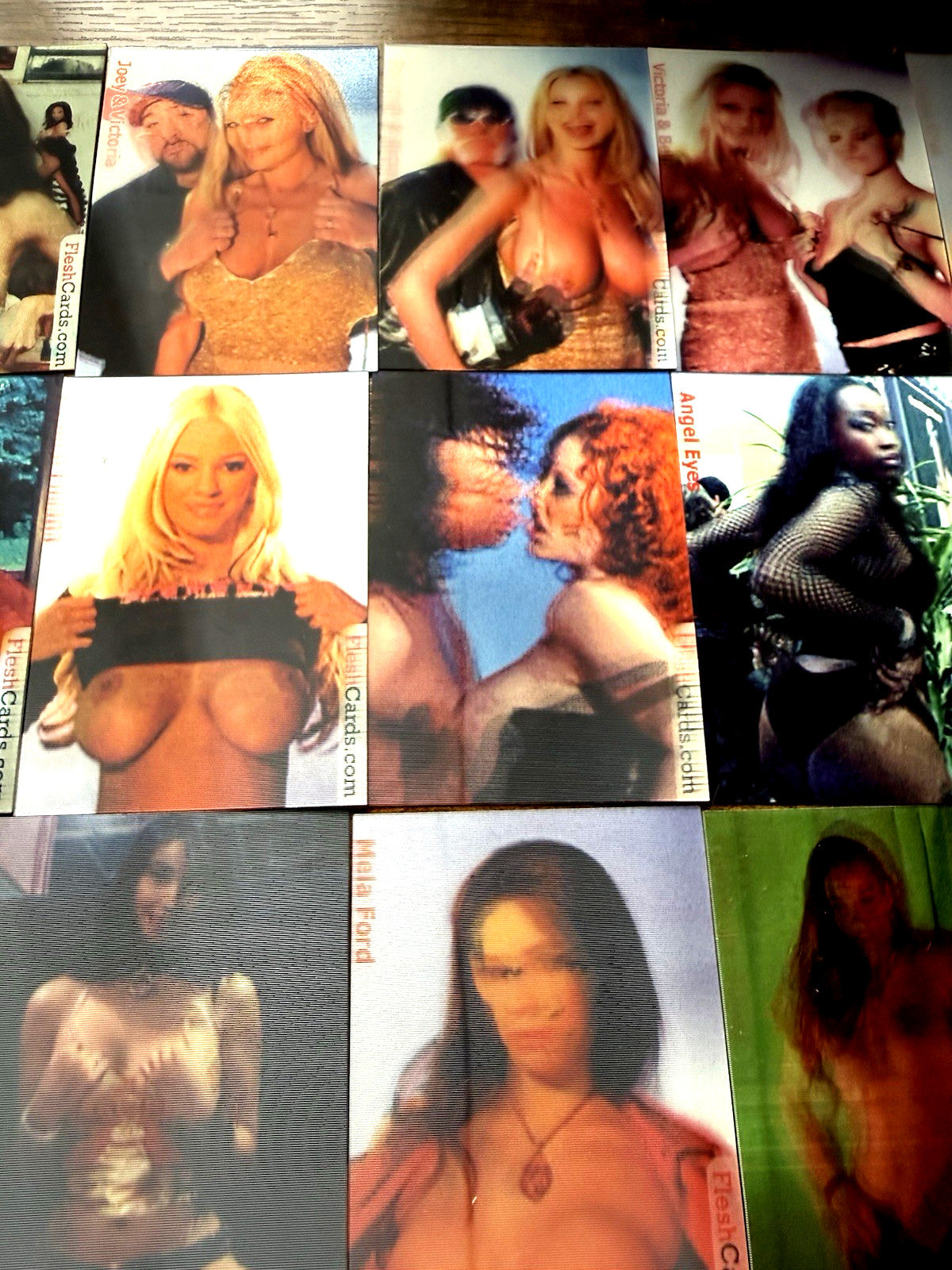 Set 1 & 2 1990s Lenticular Moving Motion Flesh XXX Cards Mike Tyson Hulk Redman - photo 8