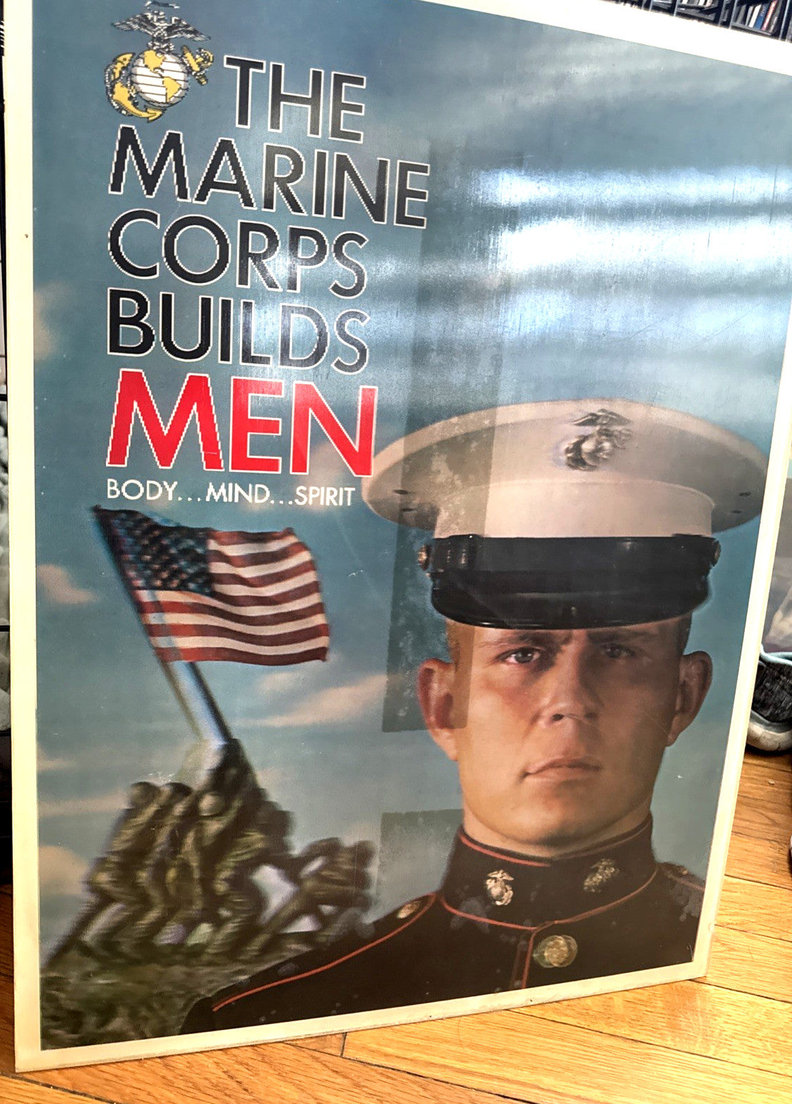 VARI VUE LENTICULAR IWO JIMA MARINE CORPS RECRUITMENT UNUSED DISPLAY - photo 2
