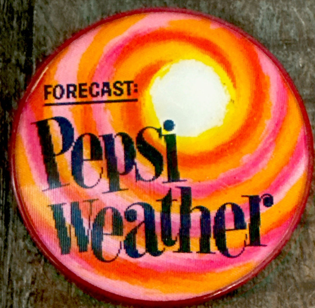 Forecast Pepsi Weather Pepsi Cola Vari-Vue lenticular button pin