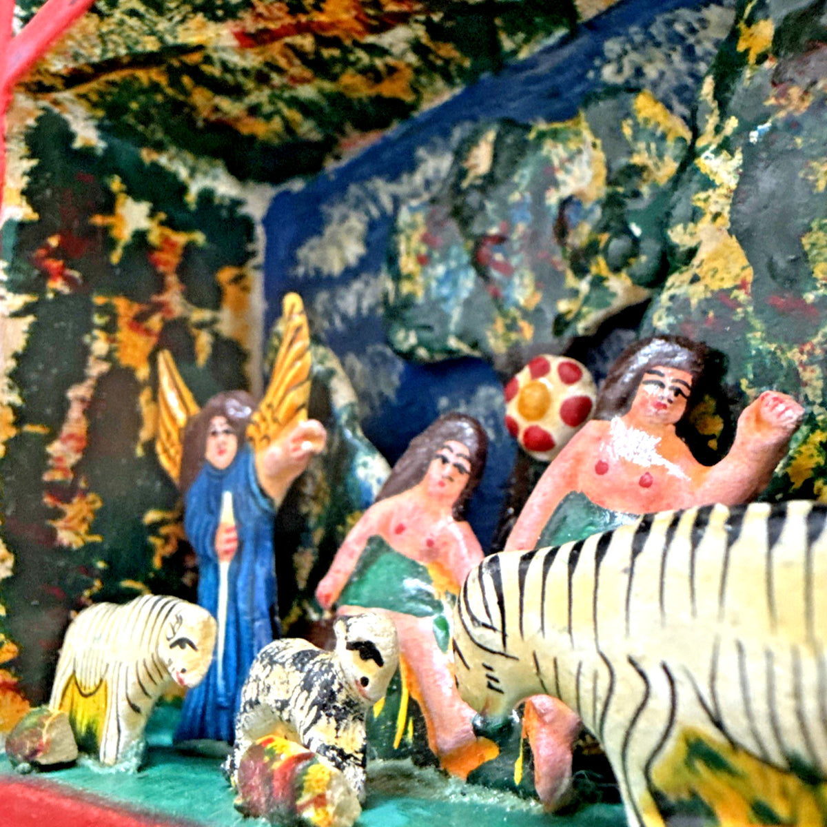 Adam and Eve retablo signed Tobial Coceras 1990 - photo 5