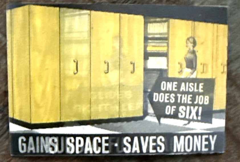 Scarse VARI VUE LUNIA, SHELVING, MYERS IND 1957 LENTICULAR 2 PHASE BUS CARD NOS - photo 2