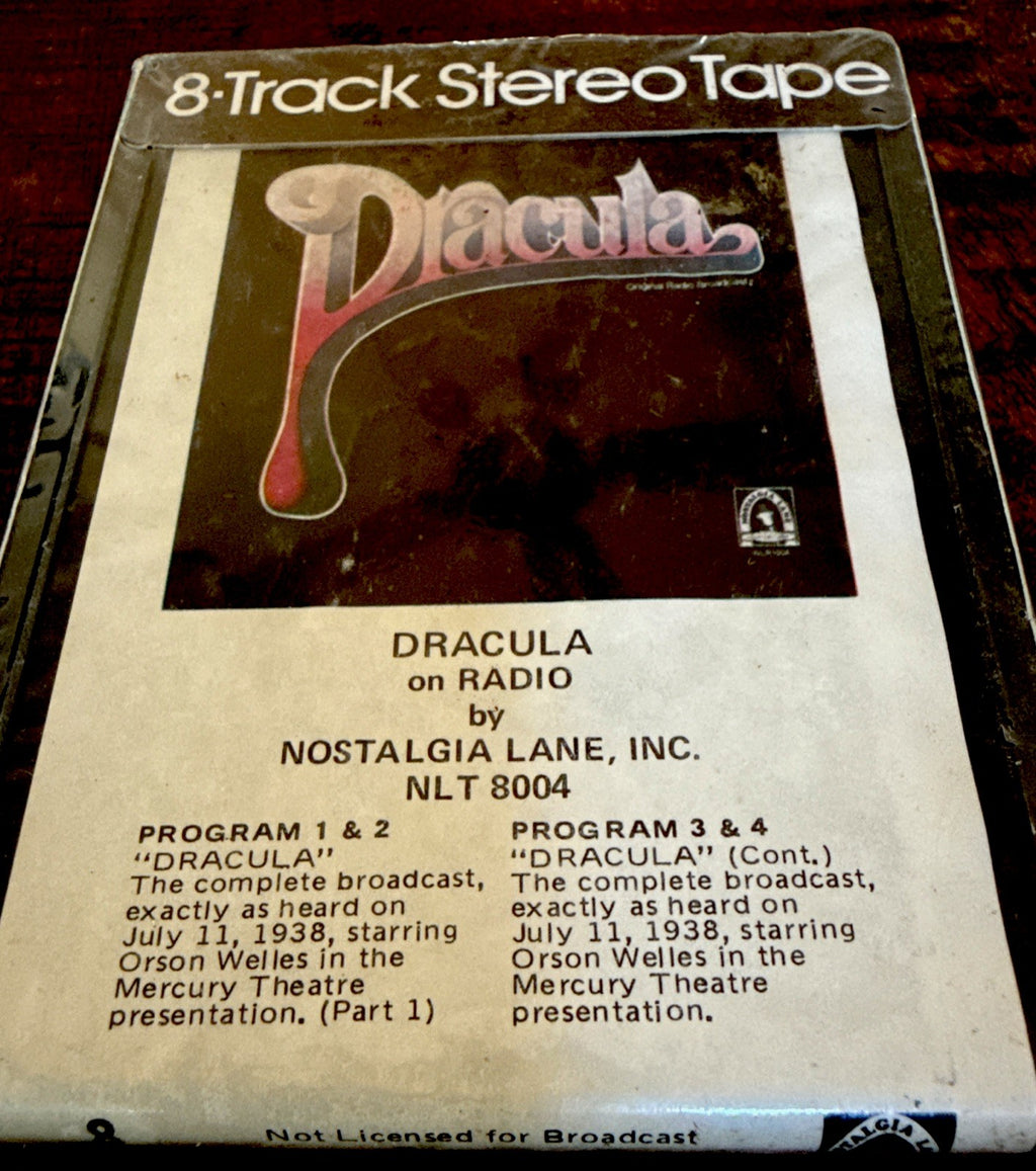 Orson Welles Mercury Theatre Dracula 8-track 1977 sealed - photo 2