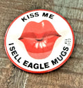 Vintage Vari-Vue lenticular pin button I Sell Eagle Mugs