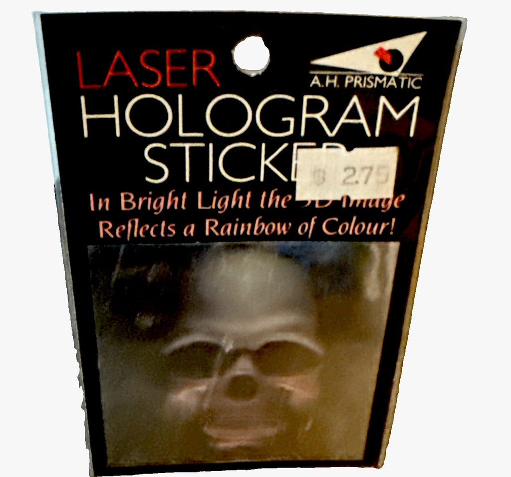 A.H Prismatic vintage hologram skull sticker new in package