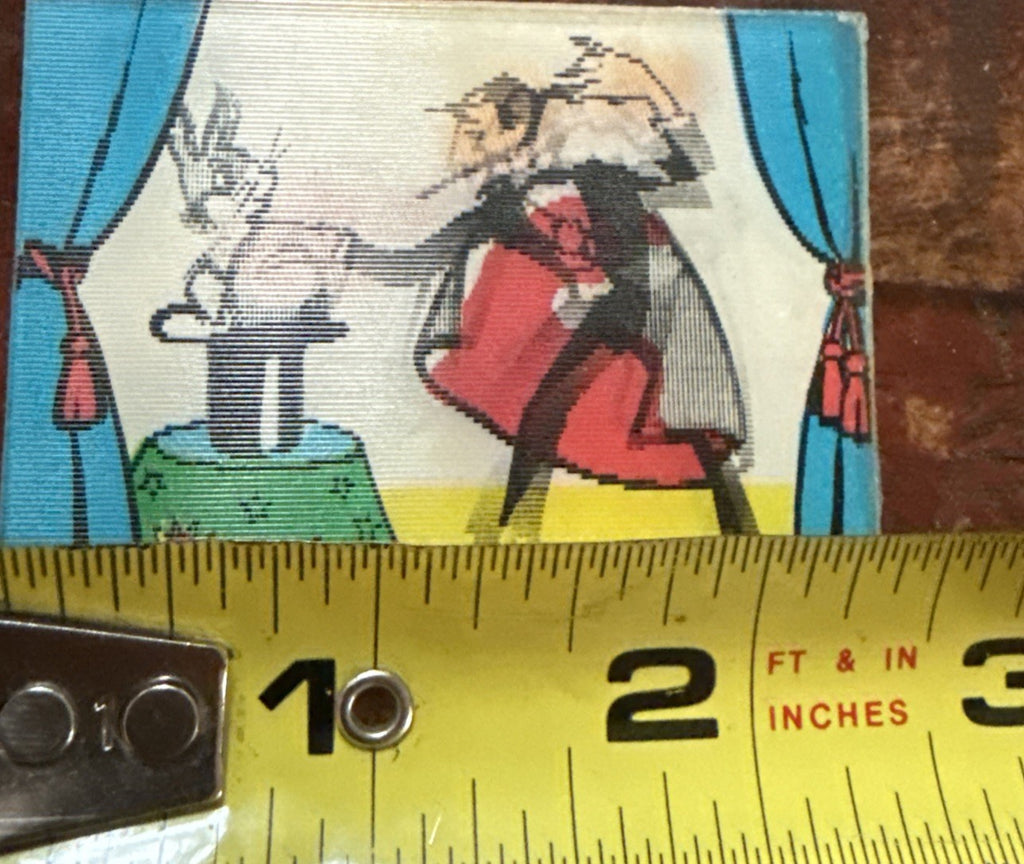 1960s Vari-Vue magician pulls rabbit out of hat 2-phase lenticulars - photo 5