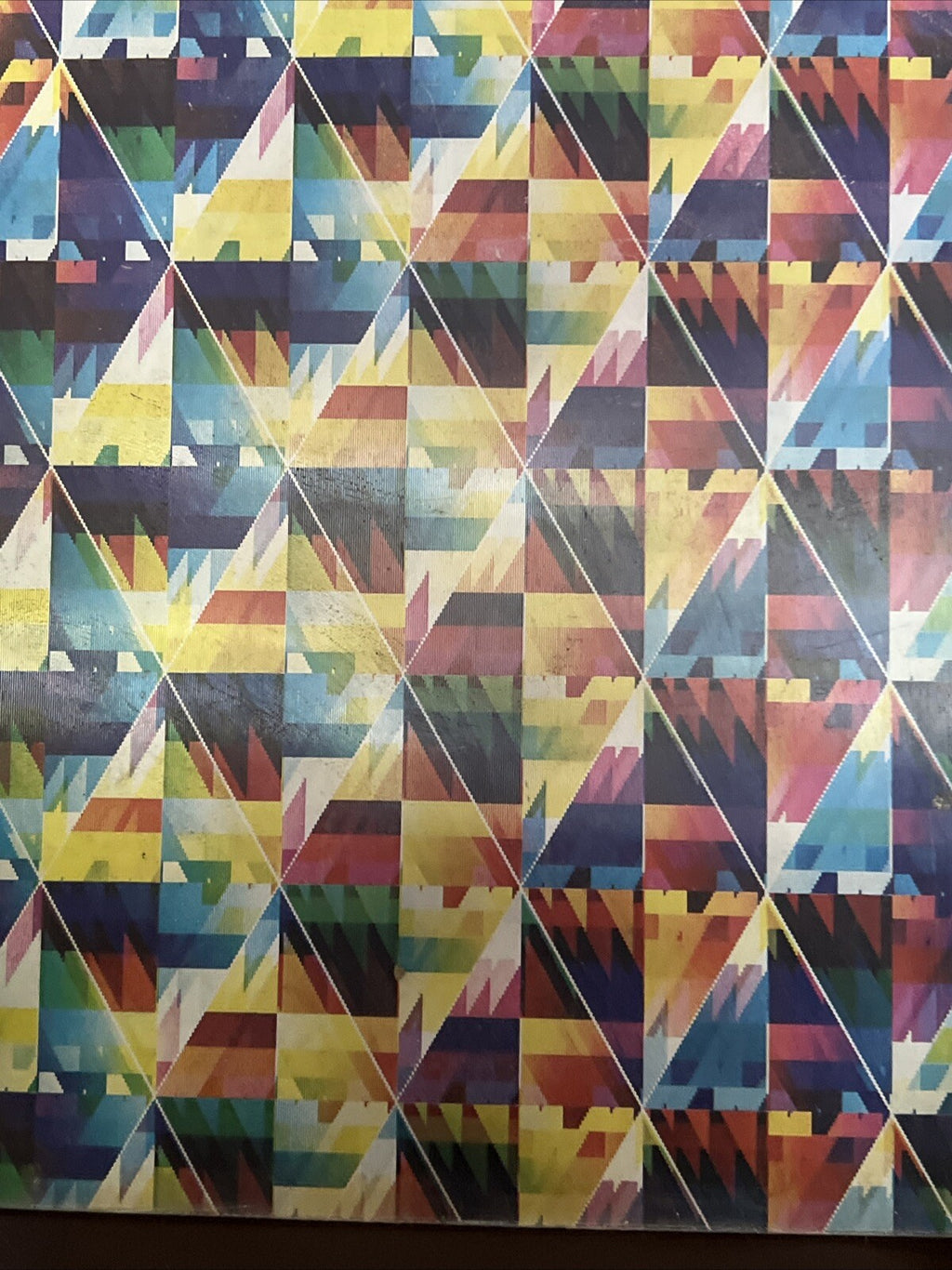 1960s Vari Vue psychedelic geometrical moving motion art 14x16 - photo 5