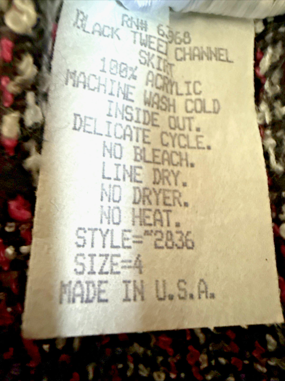 BEAUTFUL BLACK TWEED W LACE SKIRT 4T - photo 2
