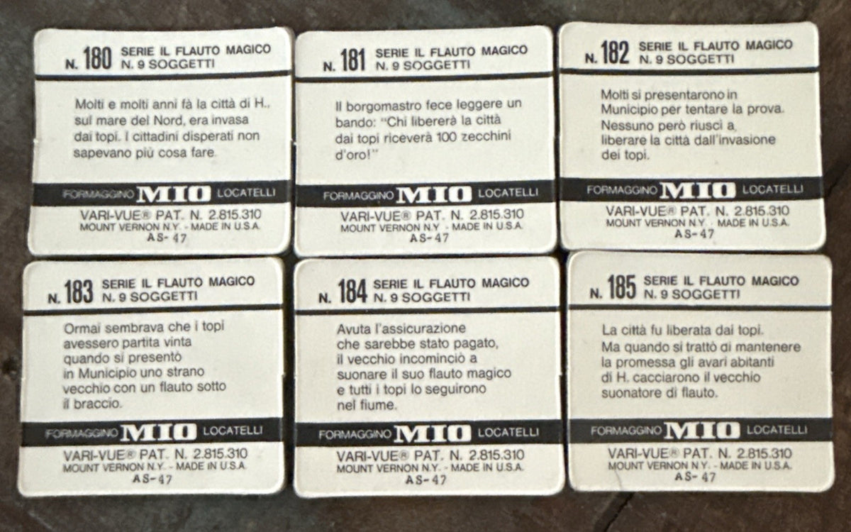 1960s Flauto Magico Formaggino MIO Locatelli Vari-Vue set - photo 4