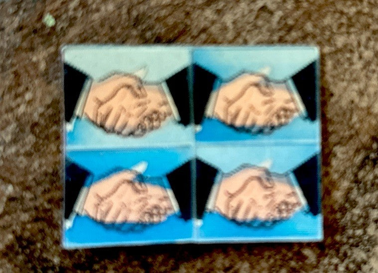 1960s Vari-Vue handshake uncut mini flicker ring inserts - photo 3