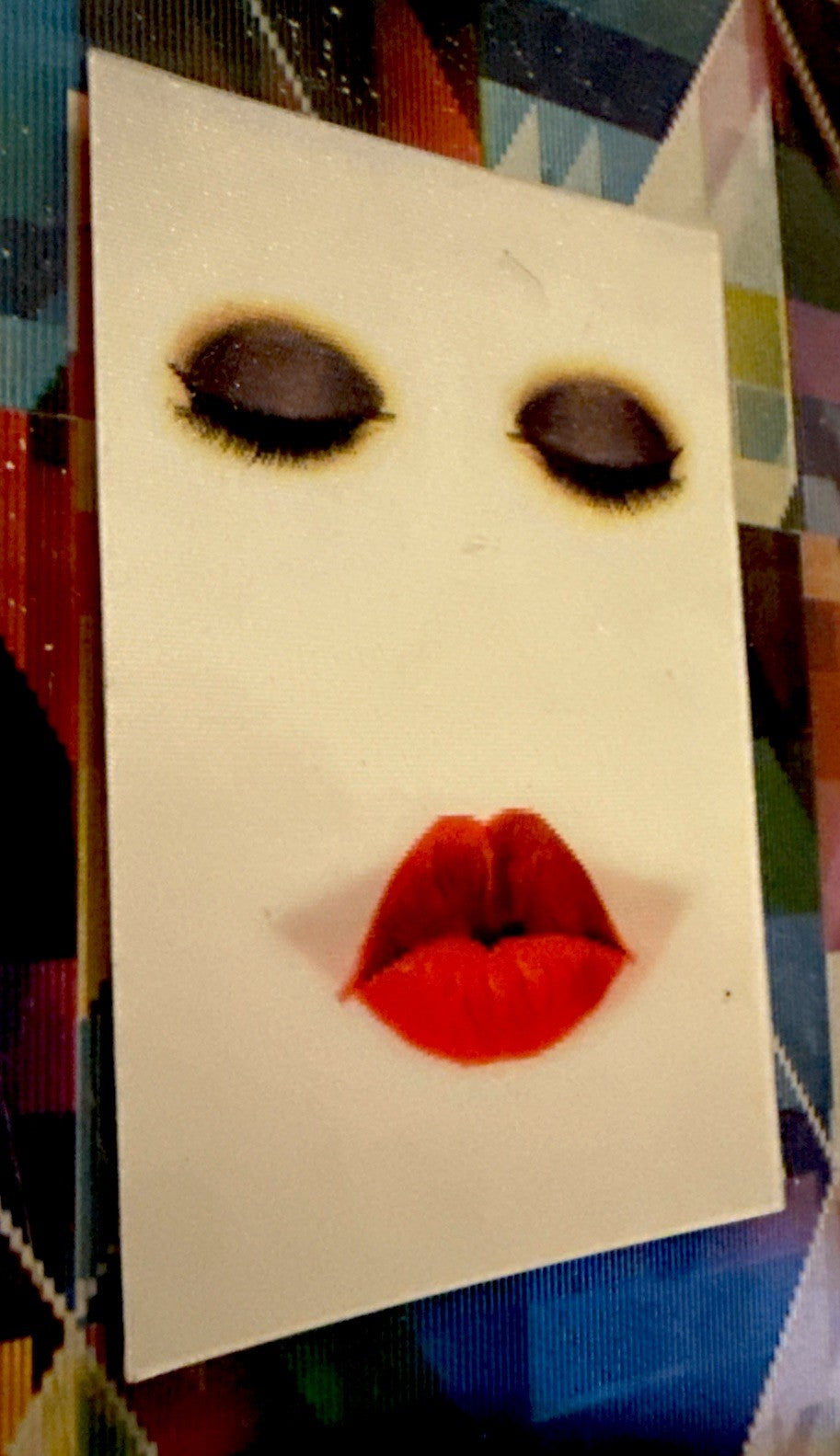 Vintage Vari Vue lenticular face eyes lips with googly eyes NOS - photo 3