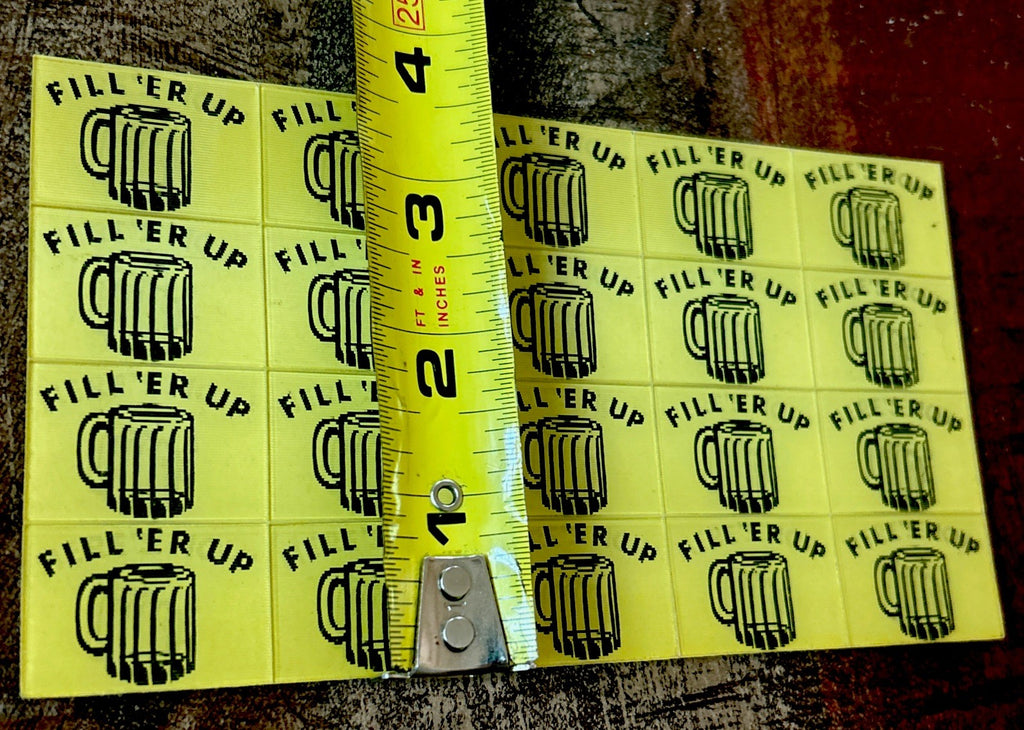 Uncut 20 1960s Small VARI-VUE Lenticular Flicker Fill er Up Beer Heres How - photo 6