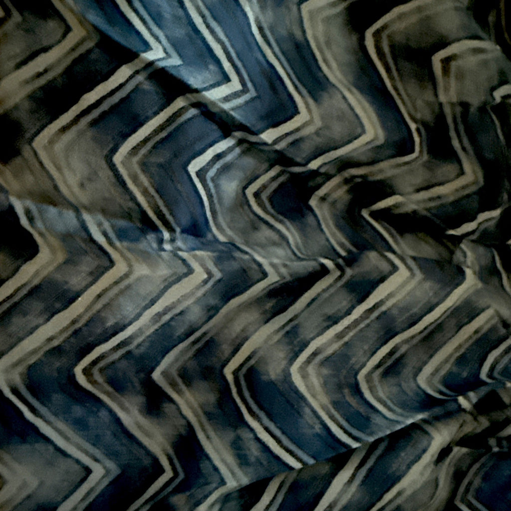 Ralph Lauren indigo blue white stripe vintage bed skirt - photo 2