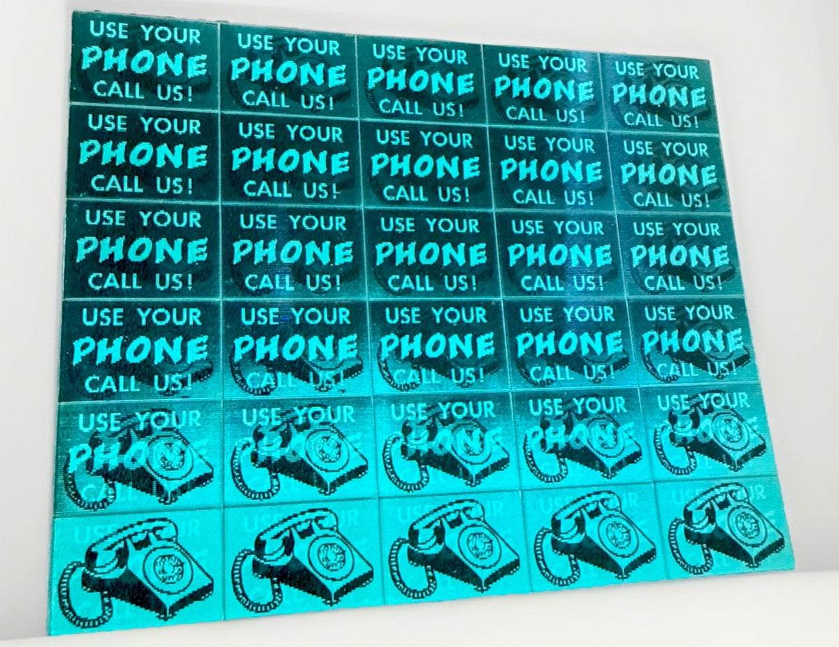 1960s Vari-Vue uncut sheet Use Your Phone rotary lenticulars