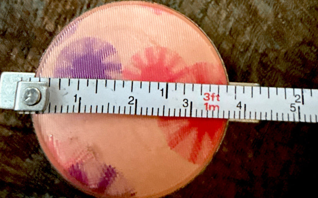 1960s Vari Vue boho pink purple spinning gear tie clip - photo 4
