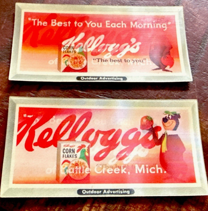 1960 Vari Vue Kellogg's Corn Flakes Yogi Bear 2-phase promo lenticular flicker - photo 2