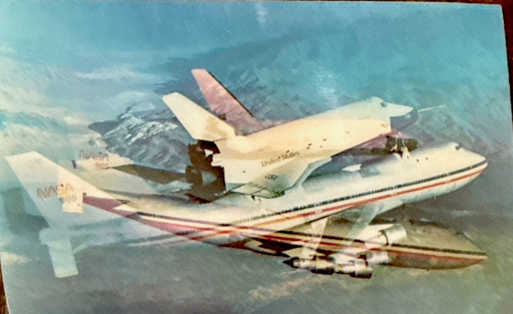 Vintage Vari-Vue Space Shuttle Enterprise NASA 747 unused postcard