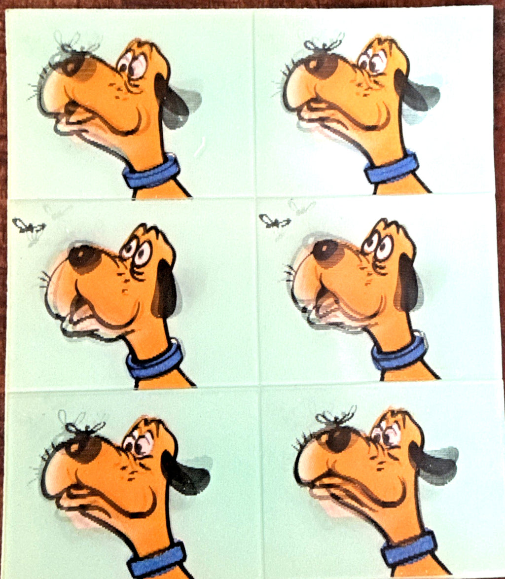 1960s Vari-Vue dog fights fly motion animation lenticular uncut sheet