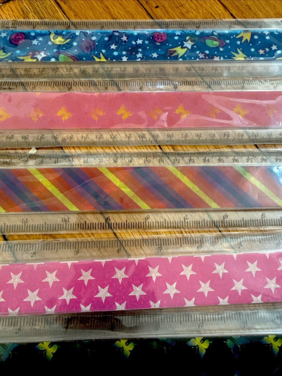 Vintage 3D lenticular 12 inch rulers Lantor OTC new in package - photo 4