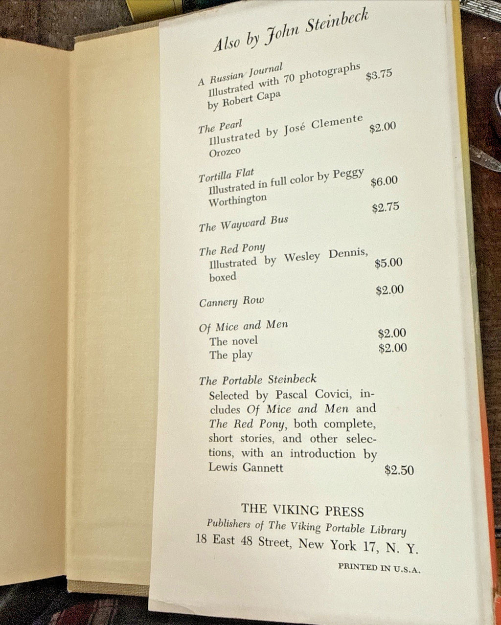 John STEINBECK / Burning Bright FIRST EDITION FIRST PRINTING 1950 Ex!! - photo 7