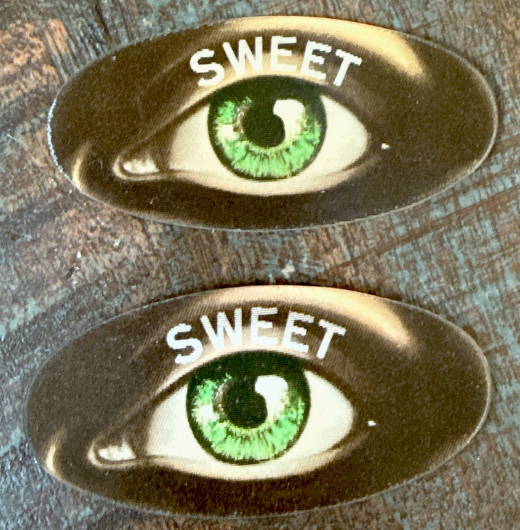 Vari-Vue 1976 album promo Sweet UK rock band green winking eye stickers