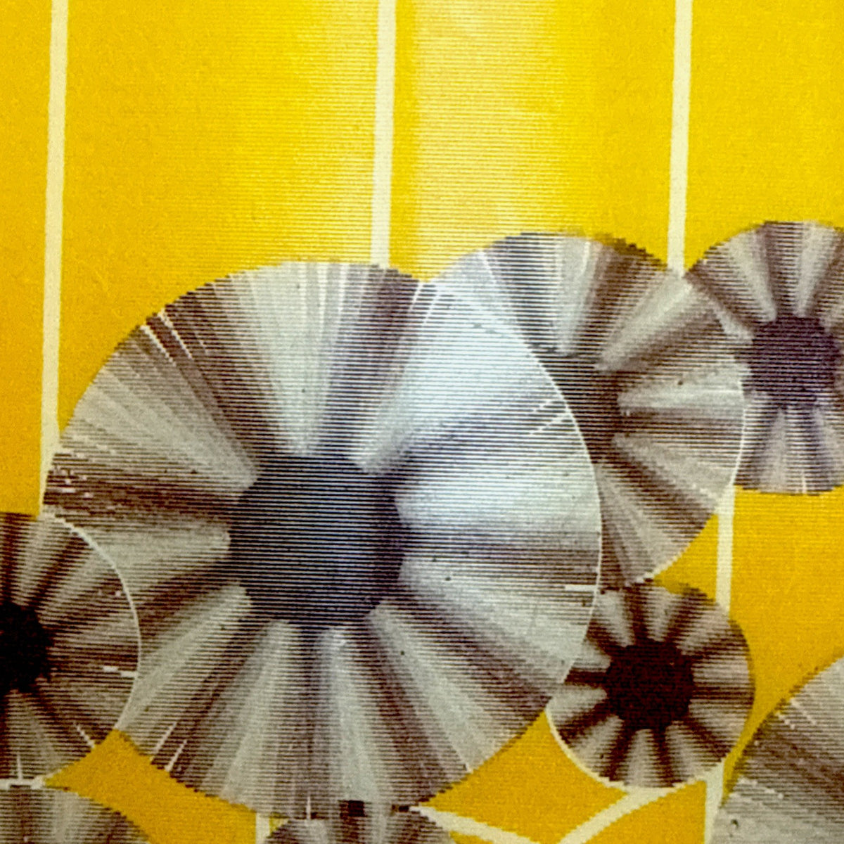 Vtg Rare Brown on yellow spinning gears set of 4 Coasters NOS - photo 4