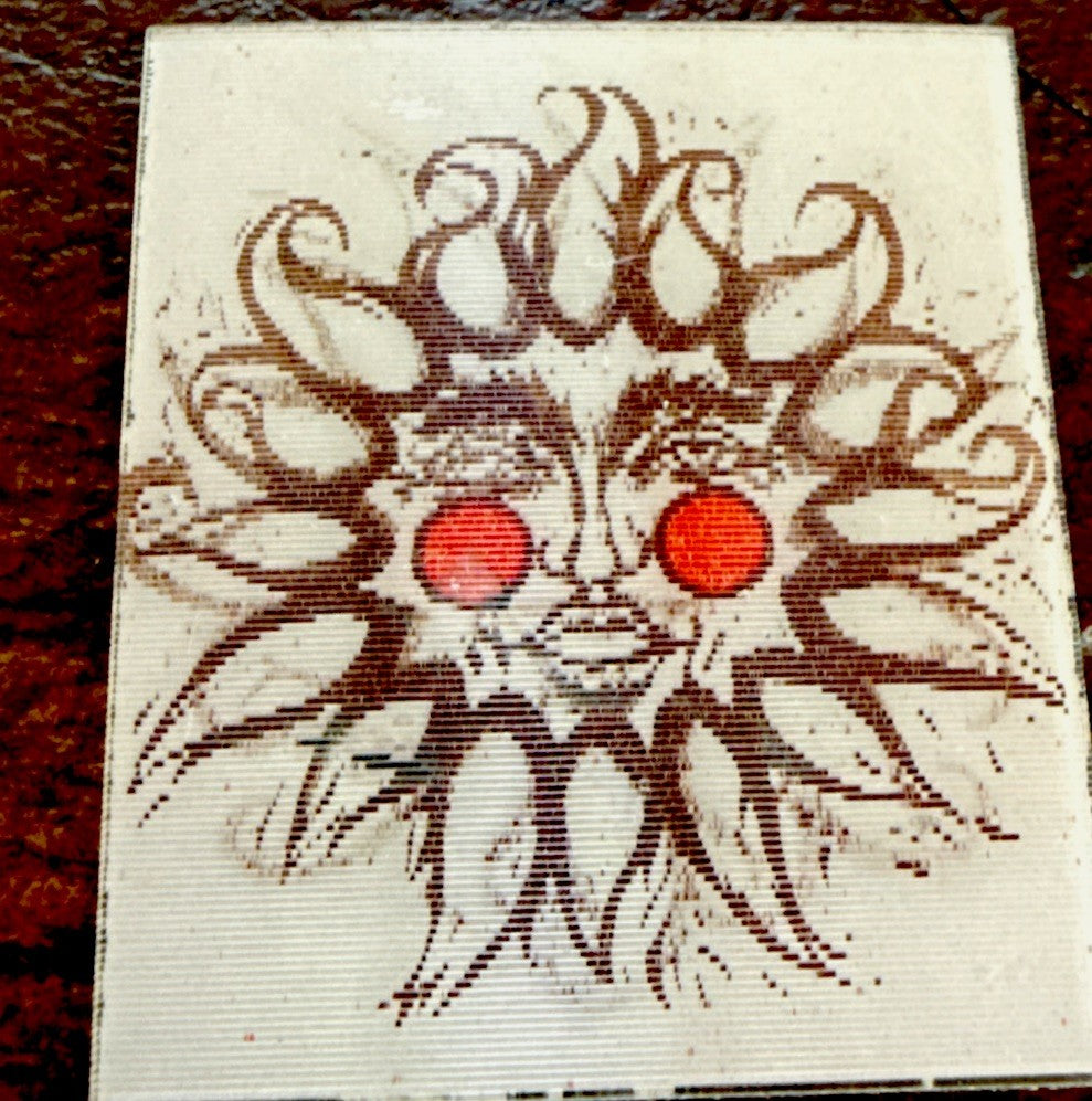 Vintage Vari-Vue man sun god blinking eye flicker