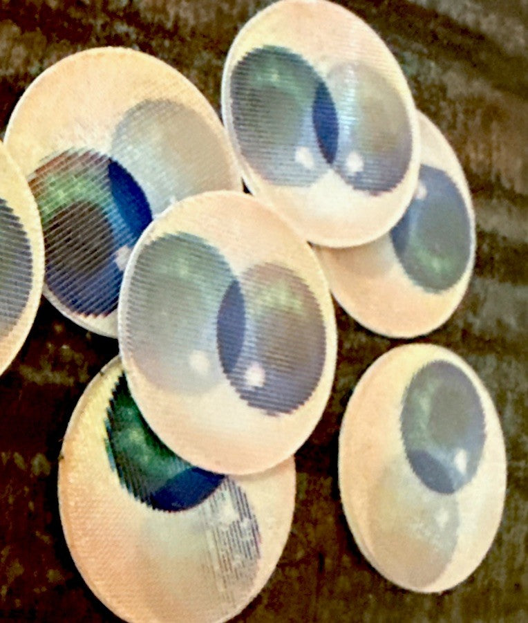 Vari Vue blue-green small moving motion eyes huge lot 1960s - photo 3