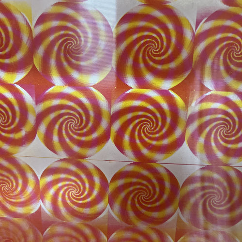 Vari-Vue psychedelic orange swirls 14x16 moving motion lenticular picture - photo 2