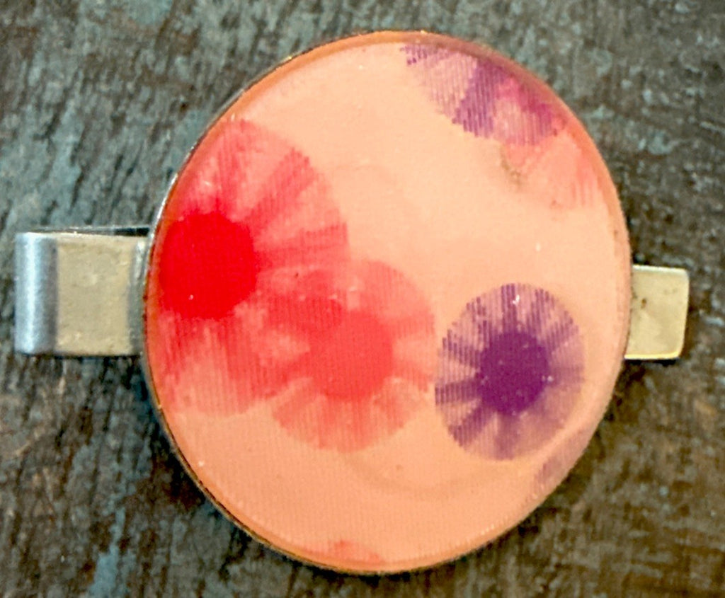 1960s Vari Vue boho pink purple spinning gear tie clip - photo 2