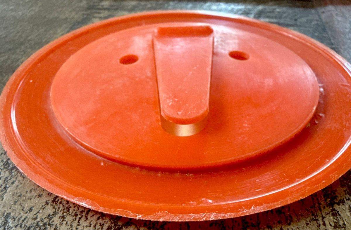 1960s Vari-Vue Have a Happy Day smiley face lenticular orange badge - photo 4