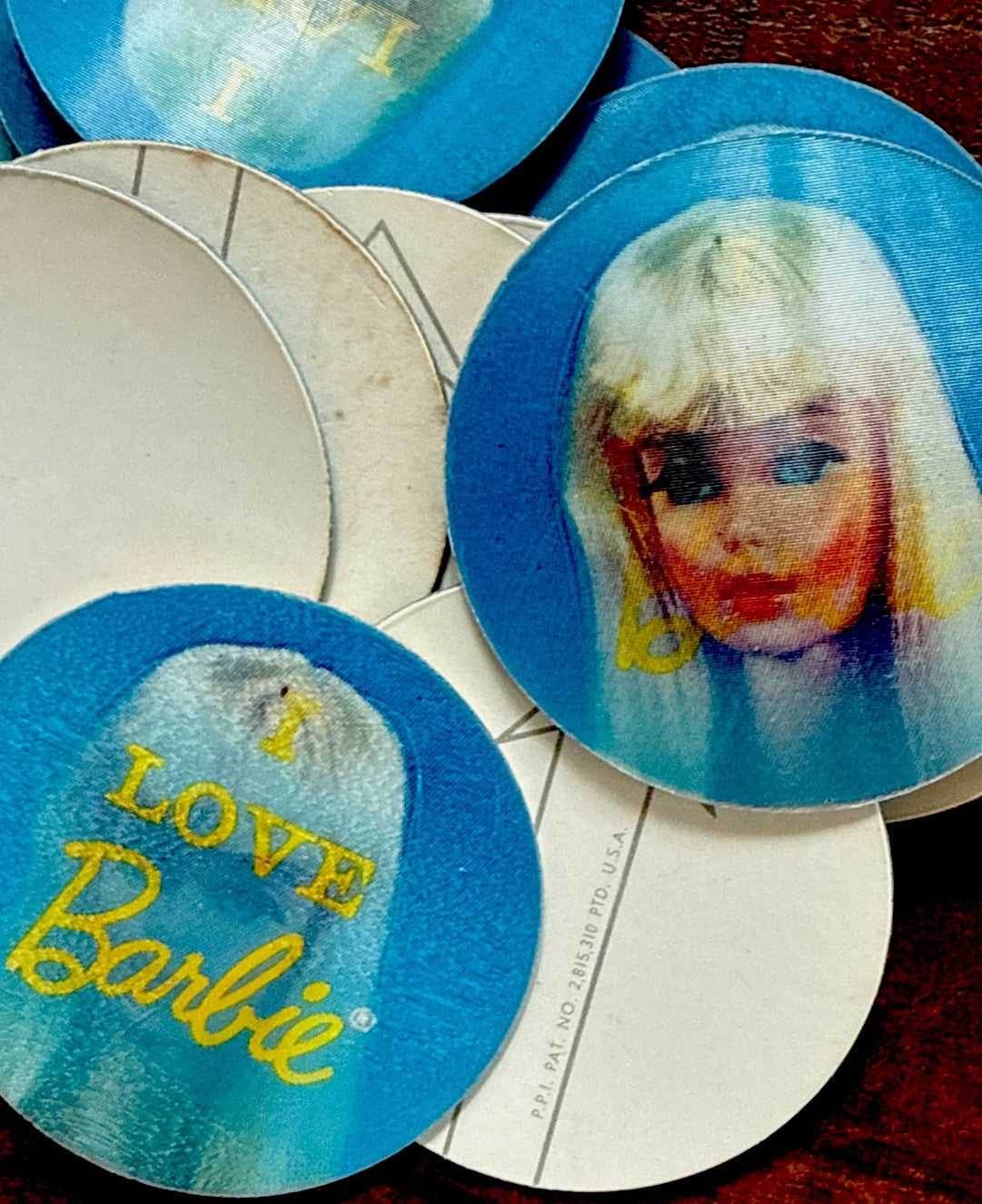 25-I LOVE BARBIE 1960s VARI-VUE FLICKER FLASHER DISC LENTICULAR DOLL PROMO NOS - photo 5