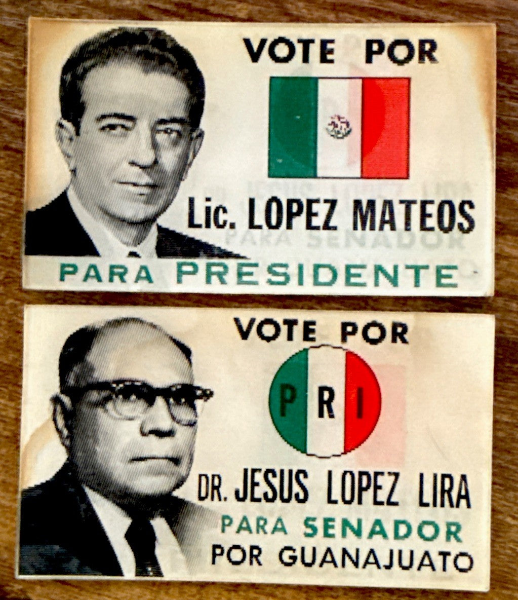2-1958 VARI-VUE LENTICULAR FLICKER POLITICAL LOPEZ MATEOS/DR.JESUS LOPEZ LIRA - photo 2
