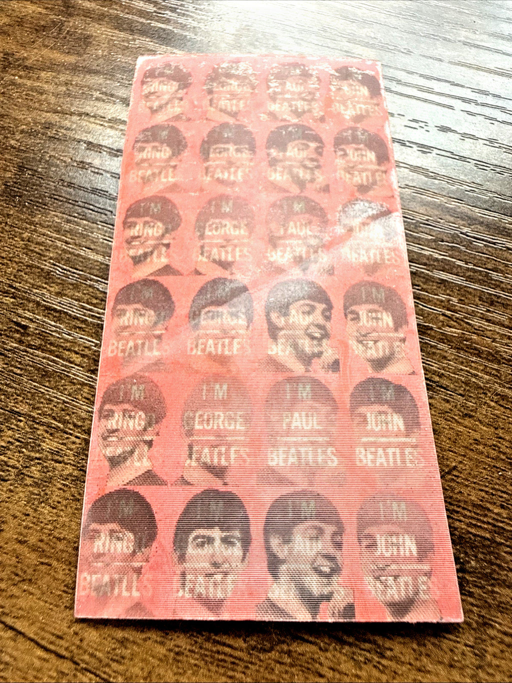 Original Vari-Vue Beatles flasher ring sheet with 24 lenticular flickers 1964 - photo 2