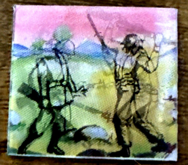 1960S VARI VUE MIO RARE WAR BATTLE SCENE SET OF 6 TILES FLICKERS LENTICULAR - photo 3
