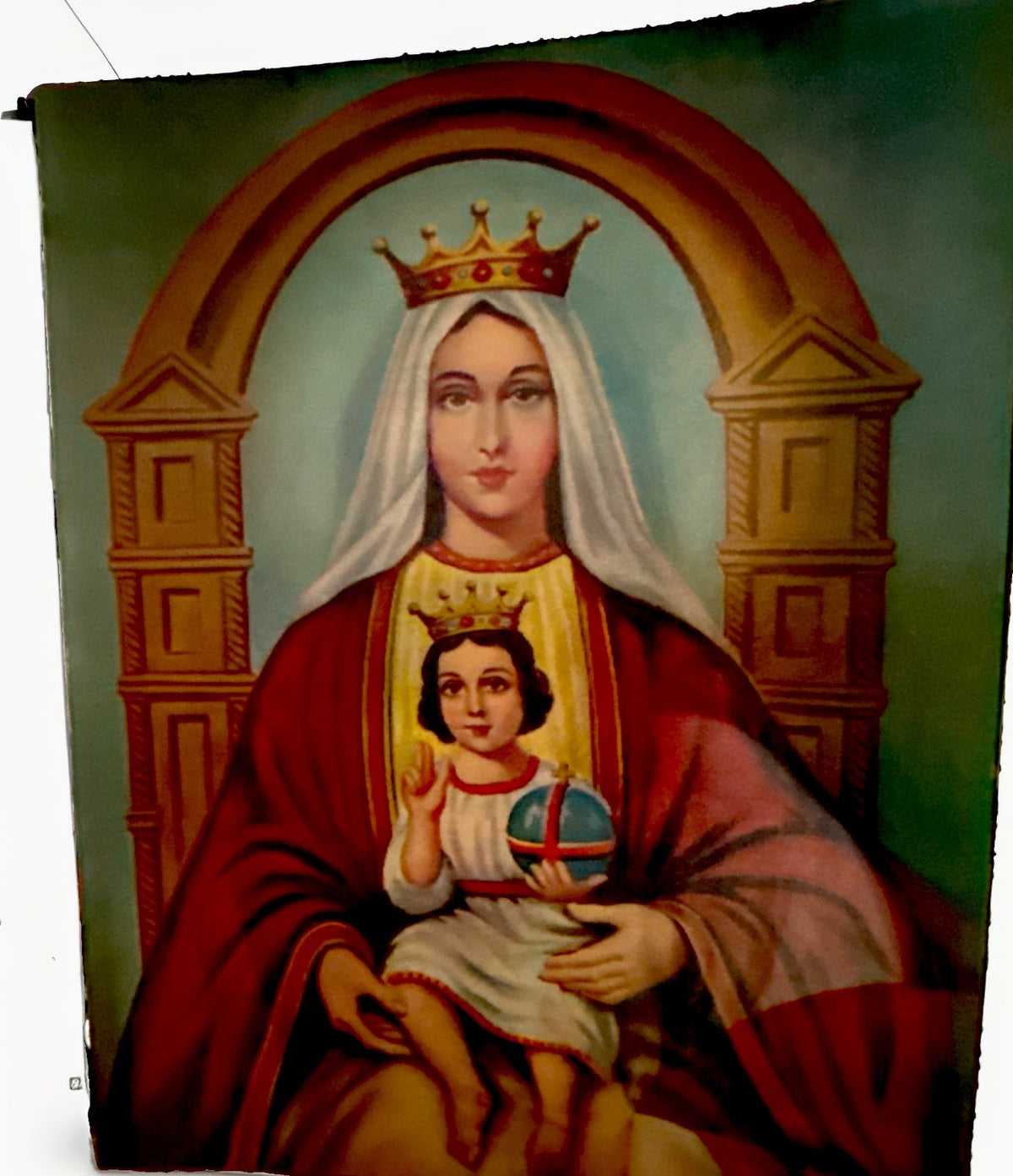 Vintage Vari-Vue Jesus Sacred Heart Virgin of Coromoto 2-phase lenticular