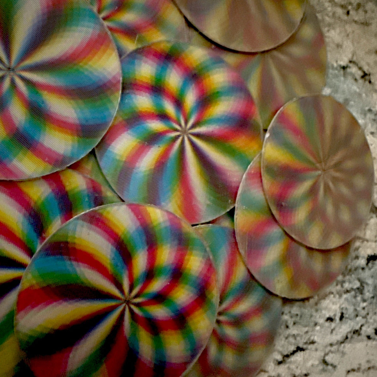 1969 Vari-Vue moving motion psychedelic discs lot of 12 - photo 2