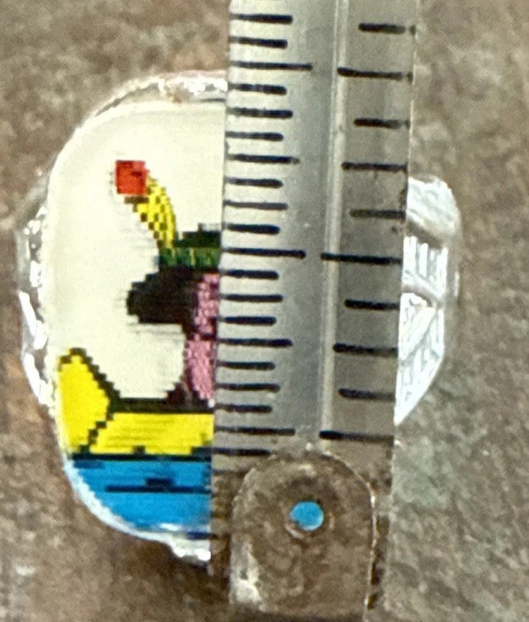 1960s Vari-Vue flicker toy prize boy paddling canoe ring - photo 8