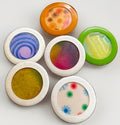 1960s Vari-Vue psychedelic gears wave interchangeable badges