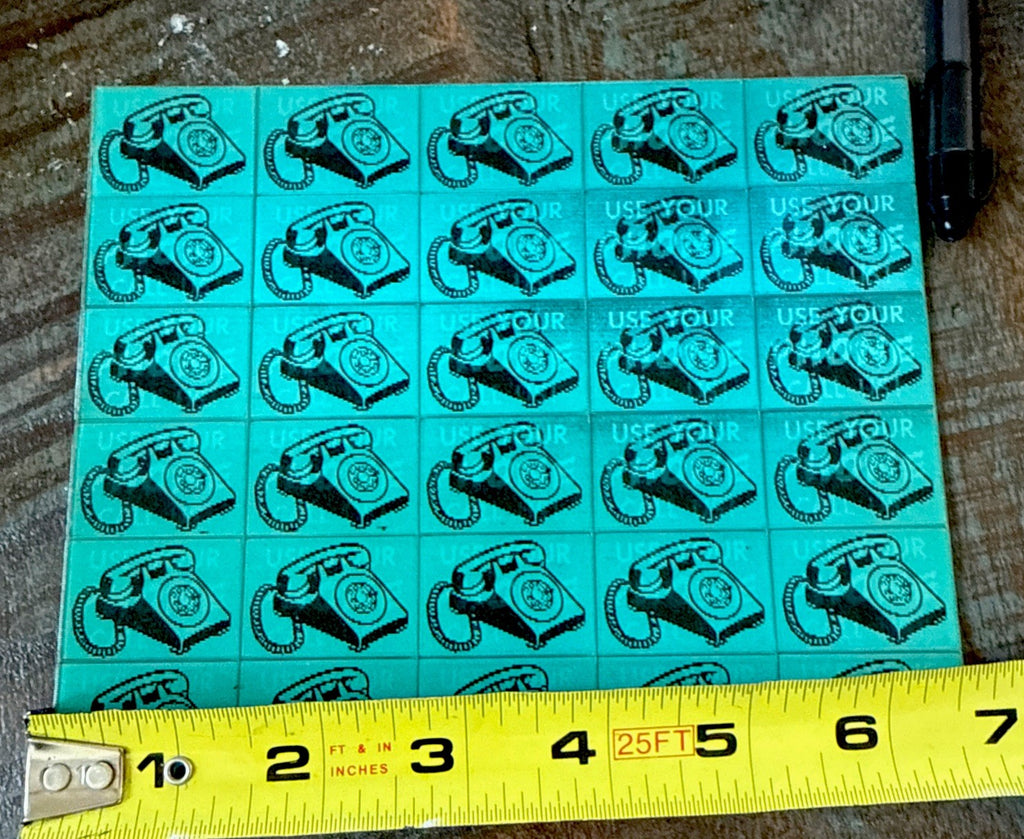 Vtg Retro 60s Vari Vue rare uncut sheet of 30 Use Your Phone Call Us ROTARY NOS - photo 4